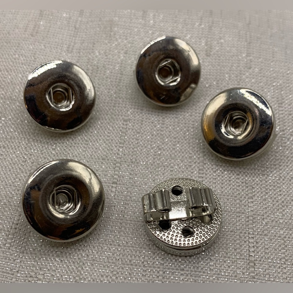 SALE - Simple Clamp On Snap Button Charm Bases - Set of 5 - Oh Snap!